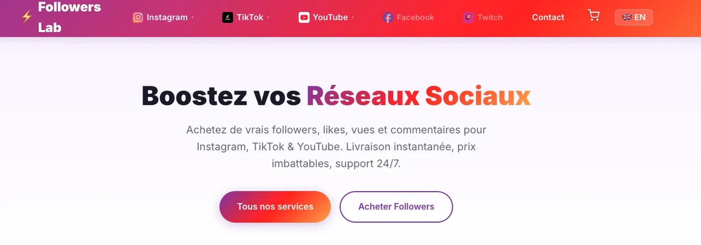 Followers Lab Interface zum Instagram Follower kaufen